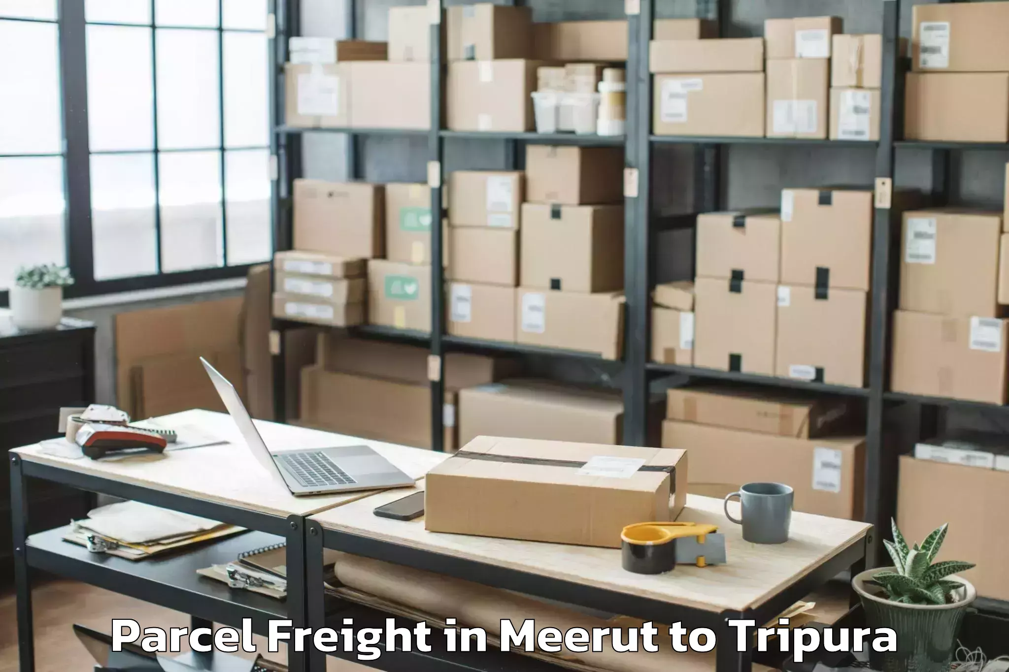 Get Meerut to Belonia Parcel Freight